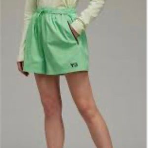 Y-3 Yohji Yamamoto High Rise Shorts Women Sz L NWT